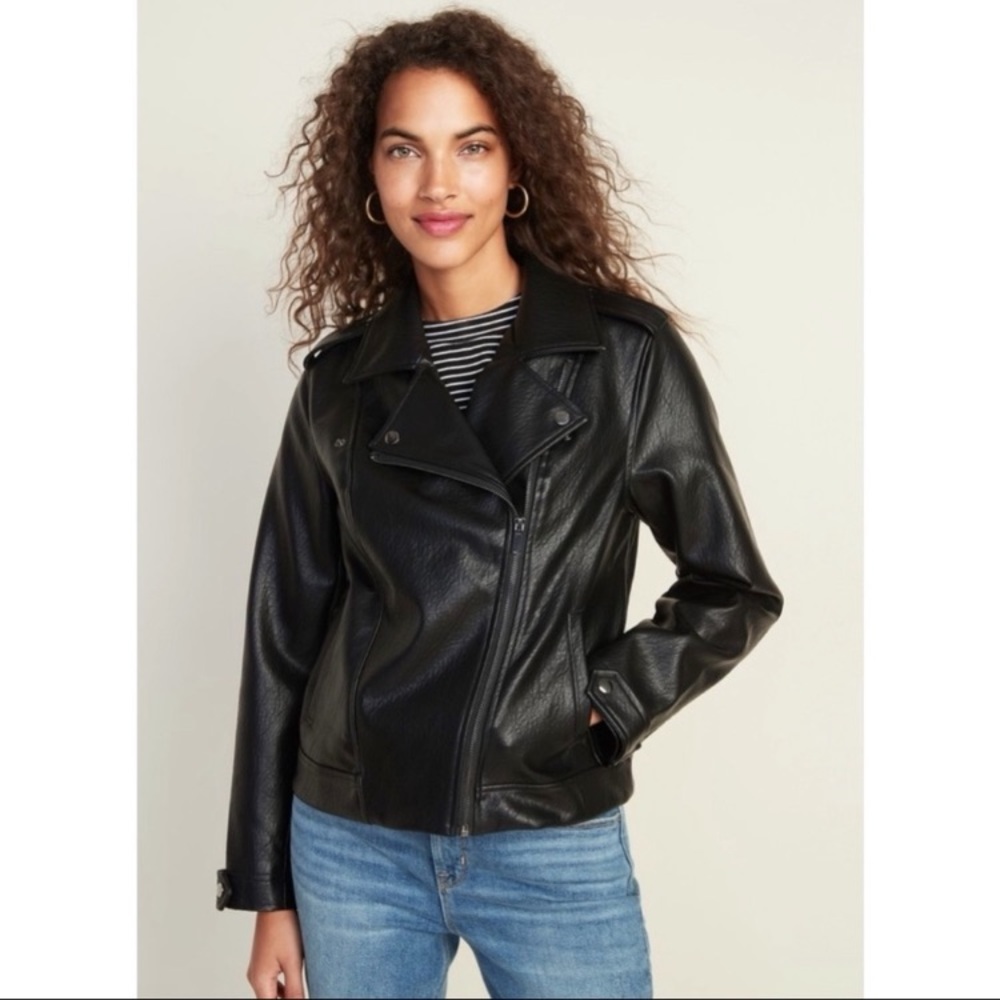 Old Navy Faux Leather Moto Jacket